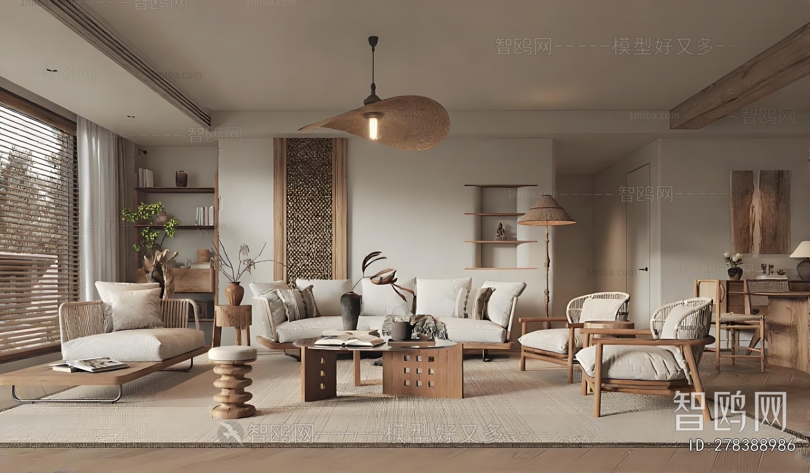 Wabi-sabi Style A Living Room