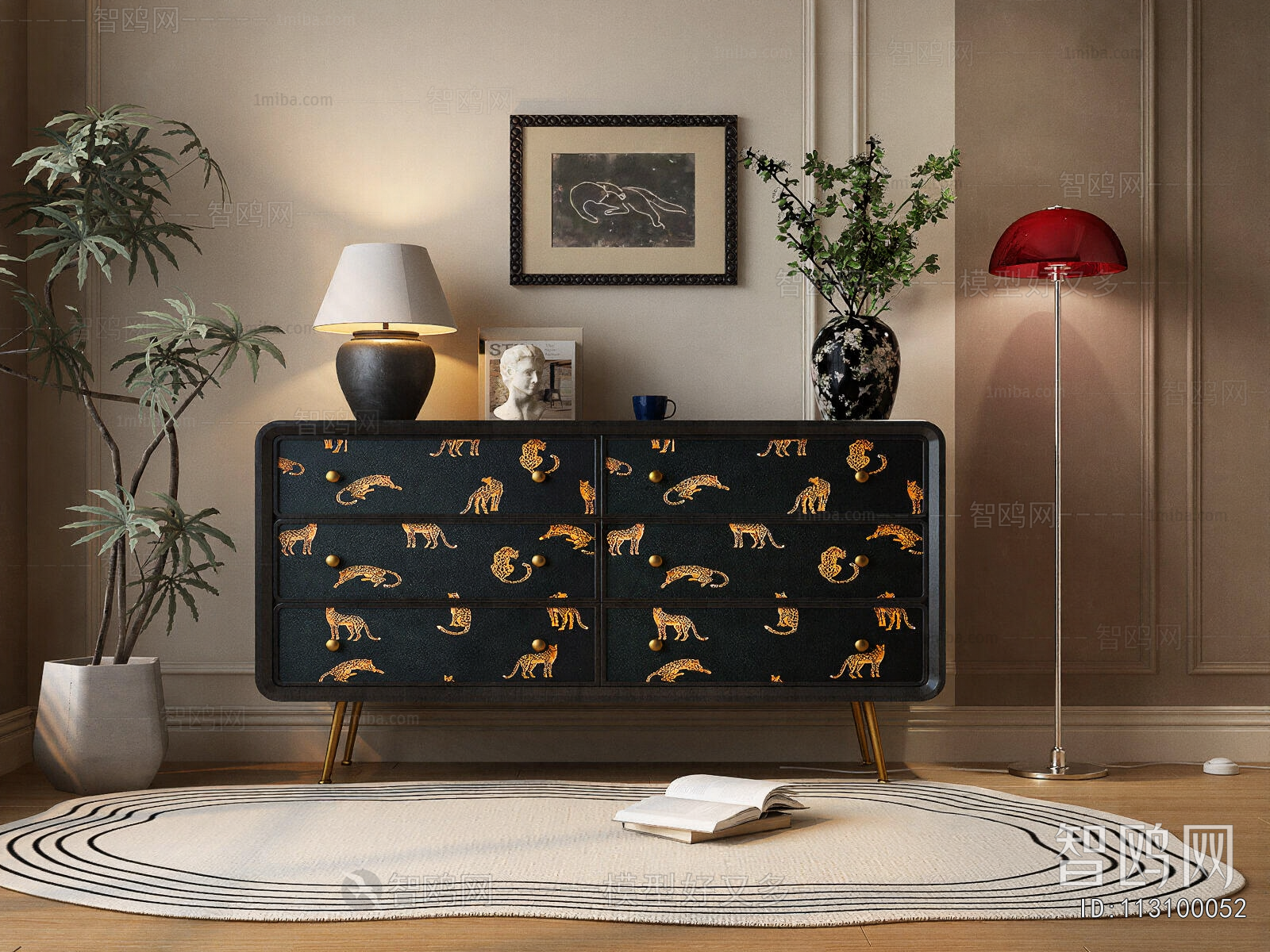 French Style Side Cabinet