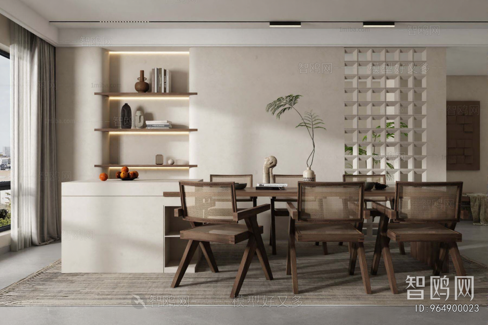 Wabi-sabi Style Dining Room