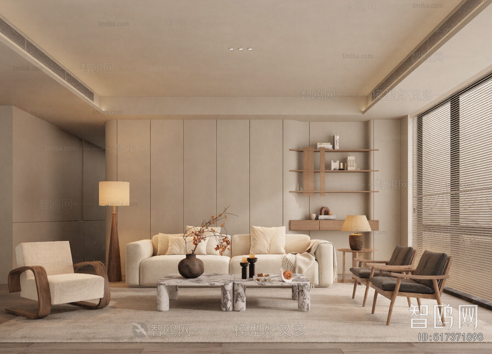 Wabi-sabi Style A Living Room