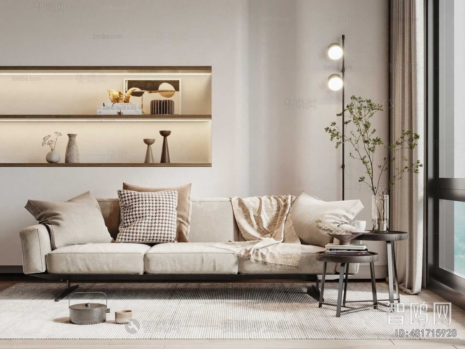 Modern Three-seat Sofa