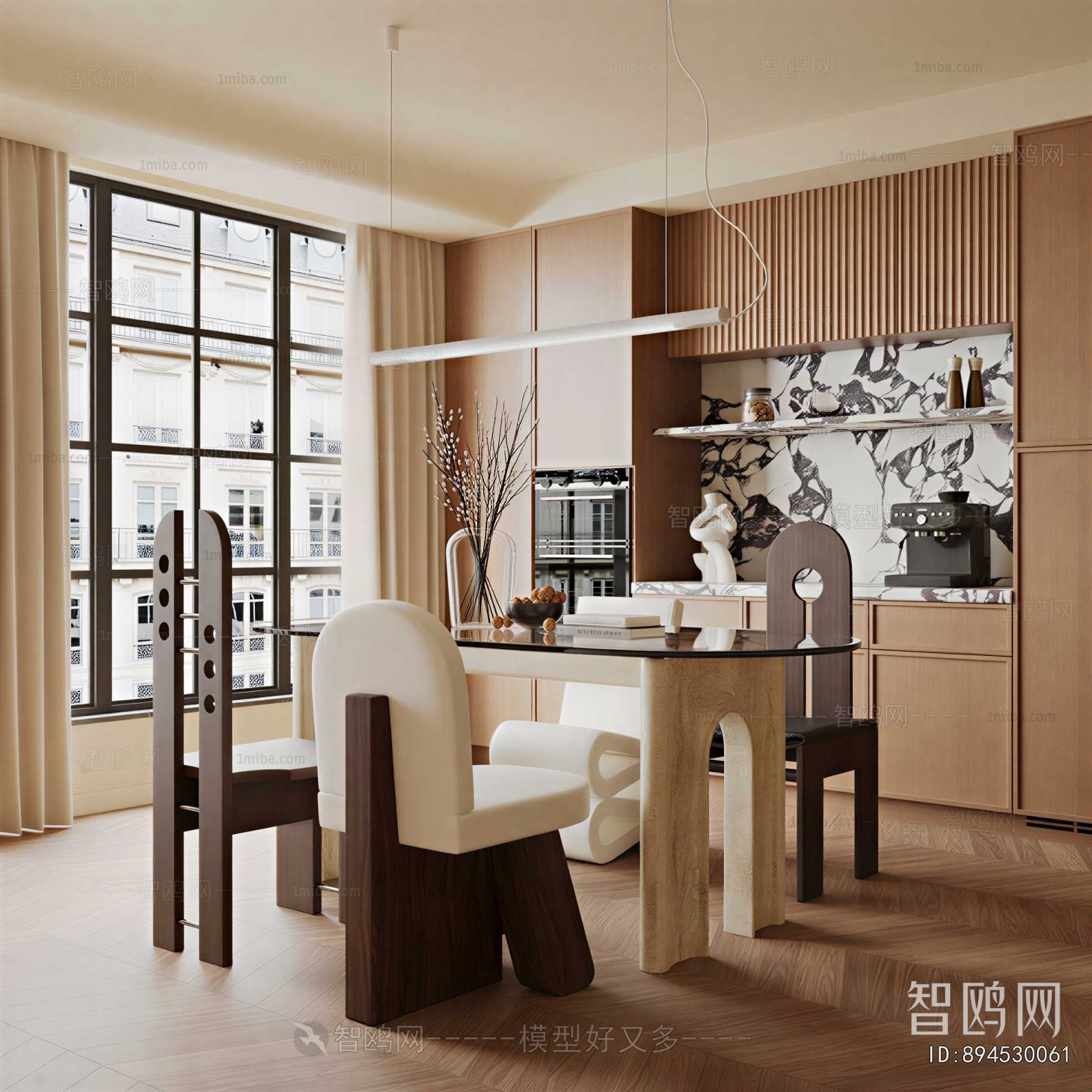 Wabi-sabi Style Dining Room