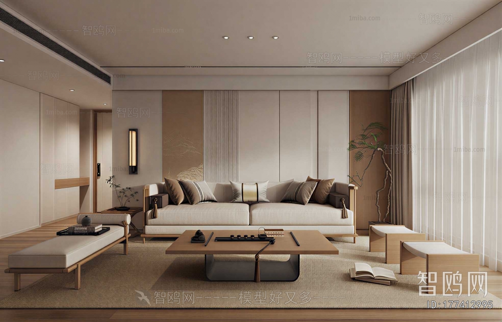 New Chinese Style A Living Room