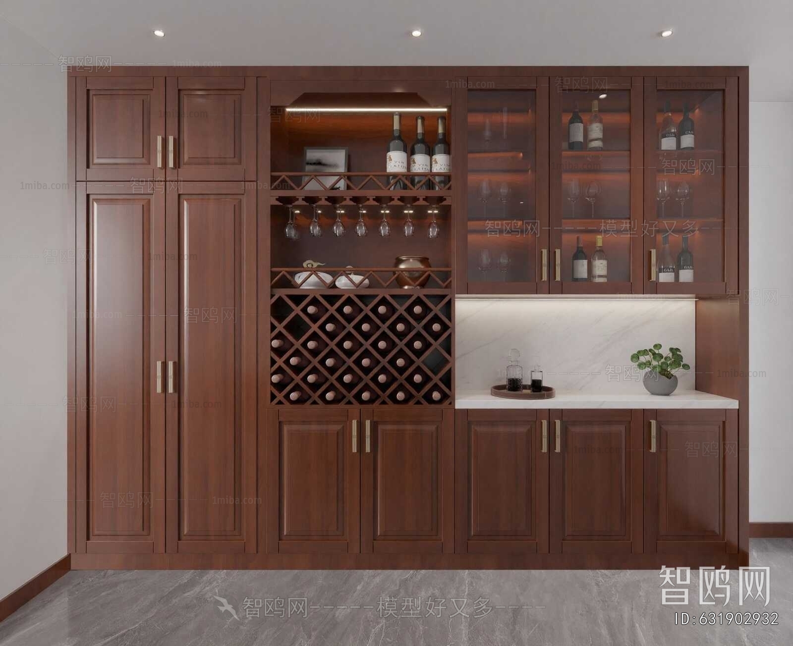 New Chinese Style Wine Cabinet