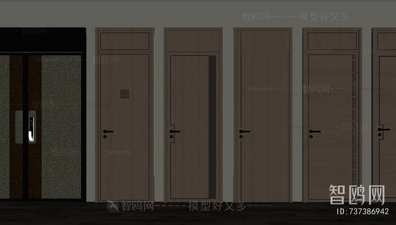 New Chinese Style Single Door