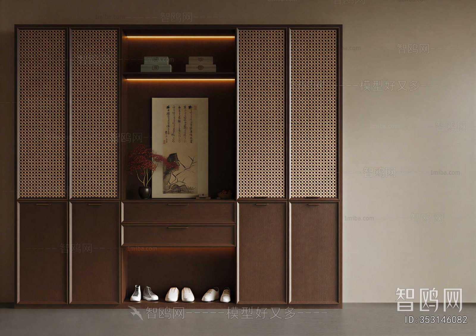 New Chinese Style Shoe Cabinet