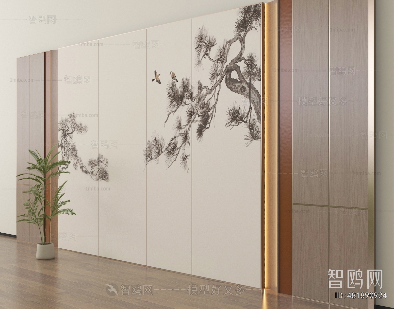 New Chinese Style TV Wall