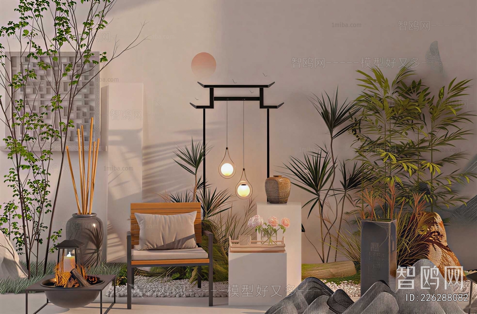 New Chinese Style Plant Landscaping