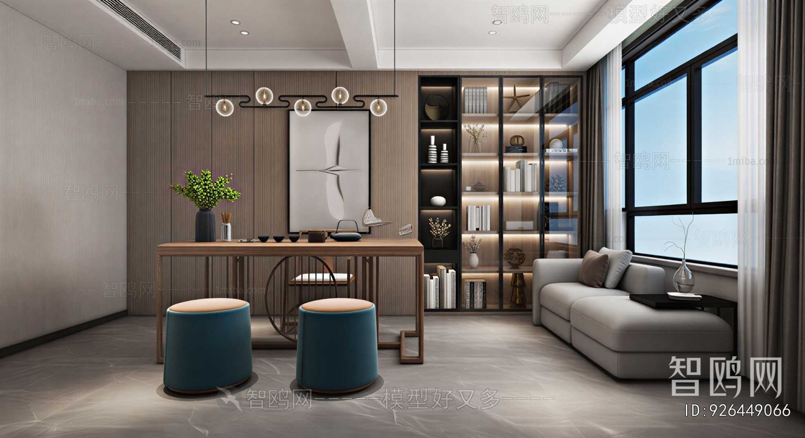 New Chinese Style Study Space