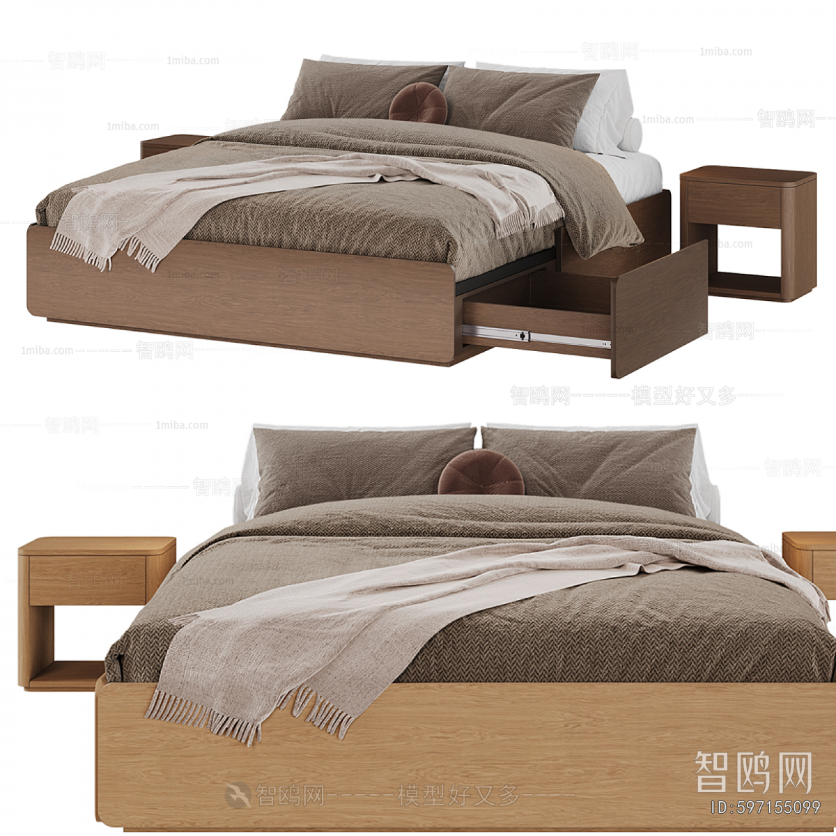 Nordic Style Double Bed