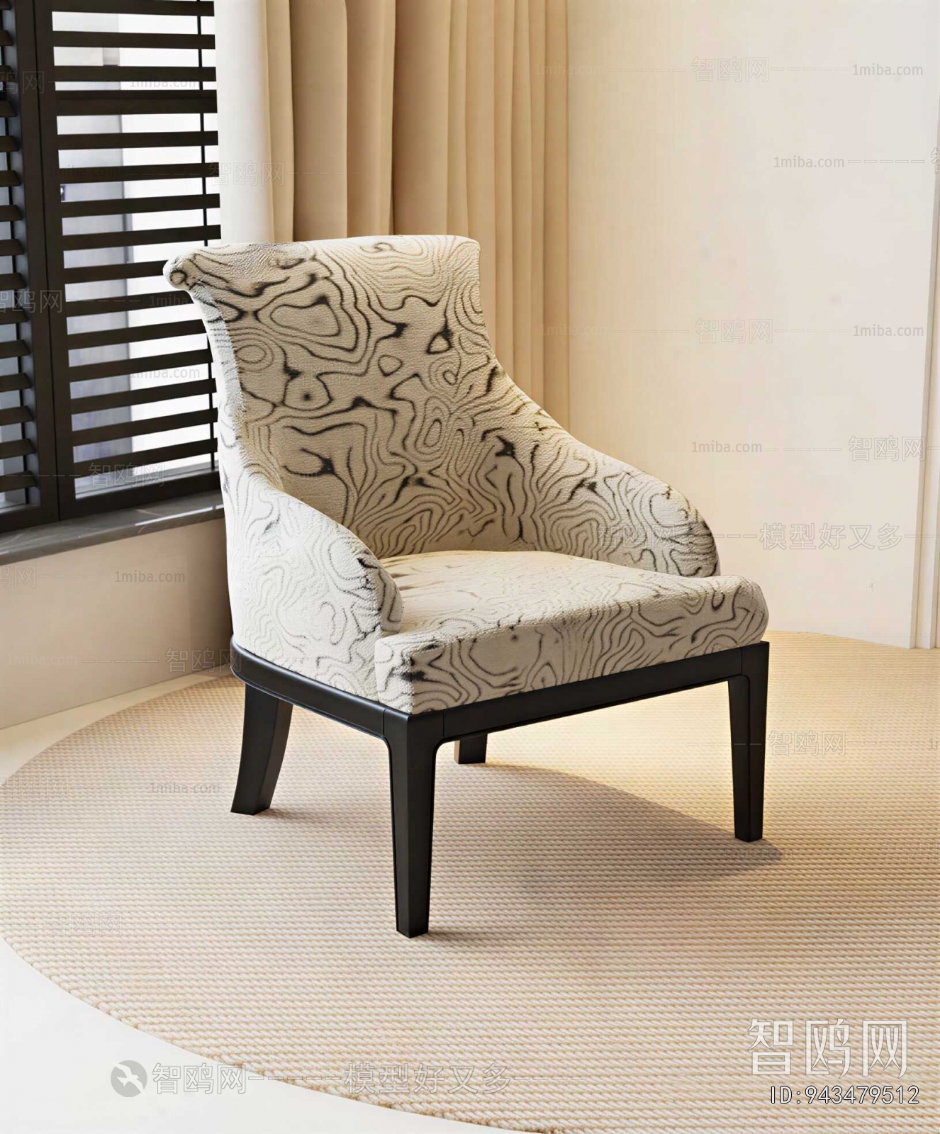 French Style Single Sofa