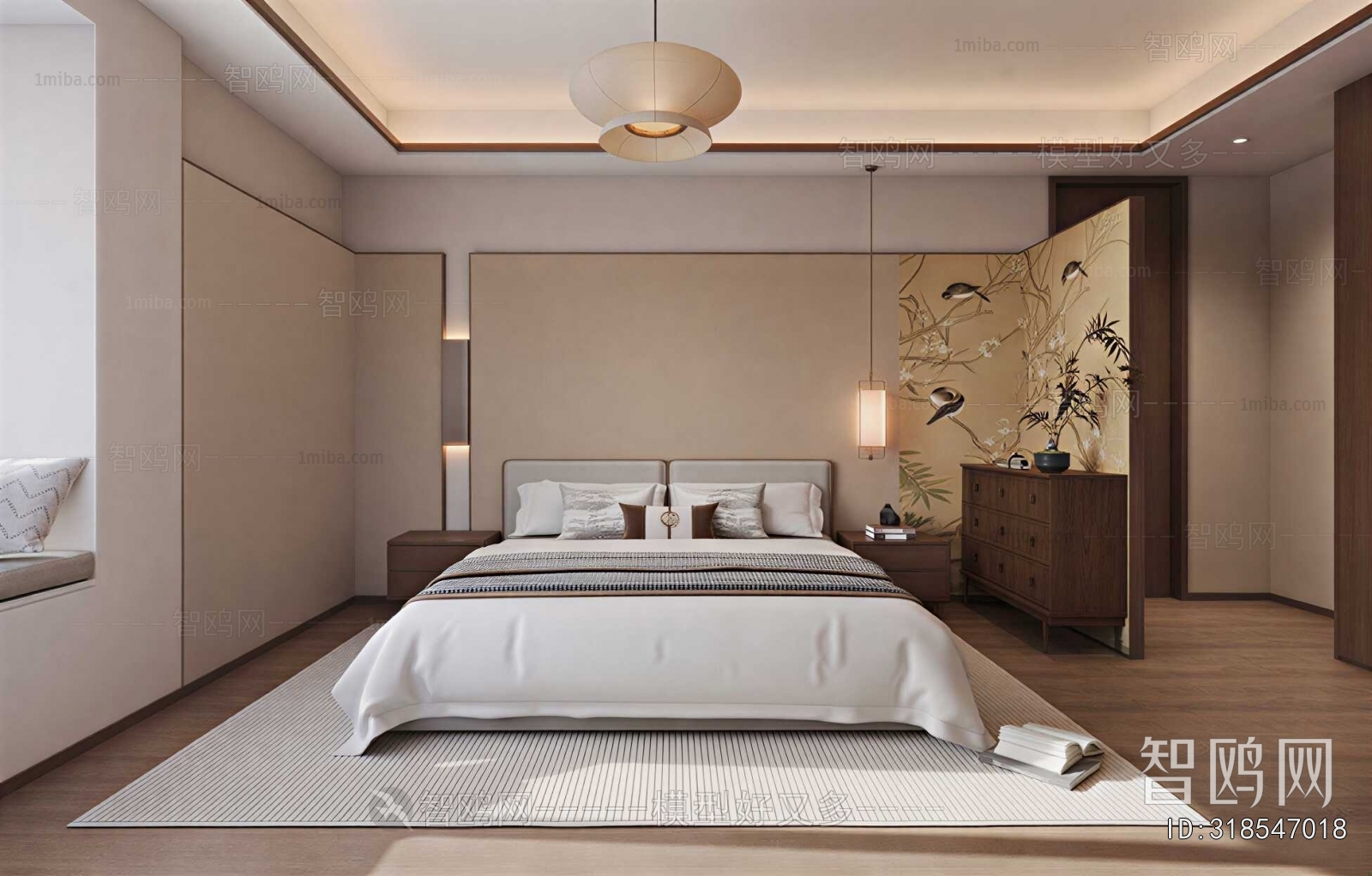 New Chinese Style Bedroom
