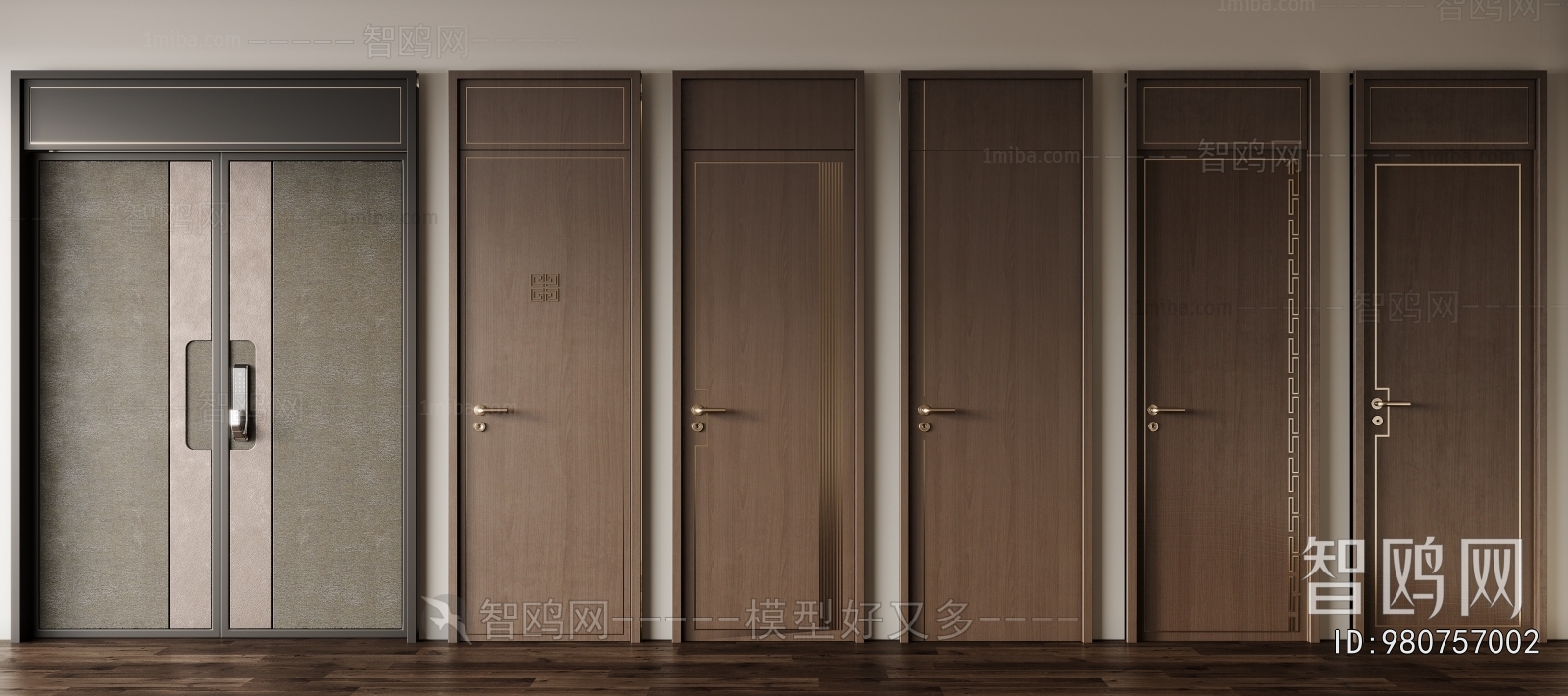 New Chinese Style Single Door