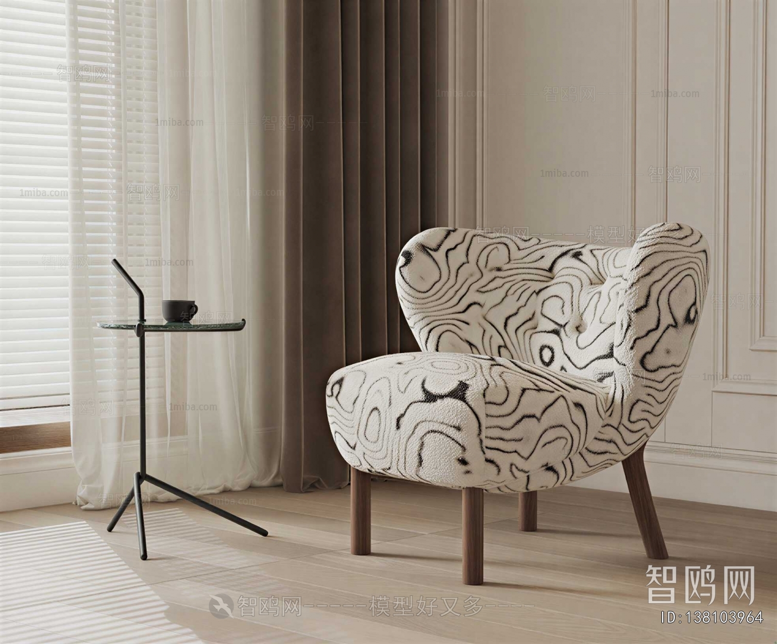 French Style Single Sofa