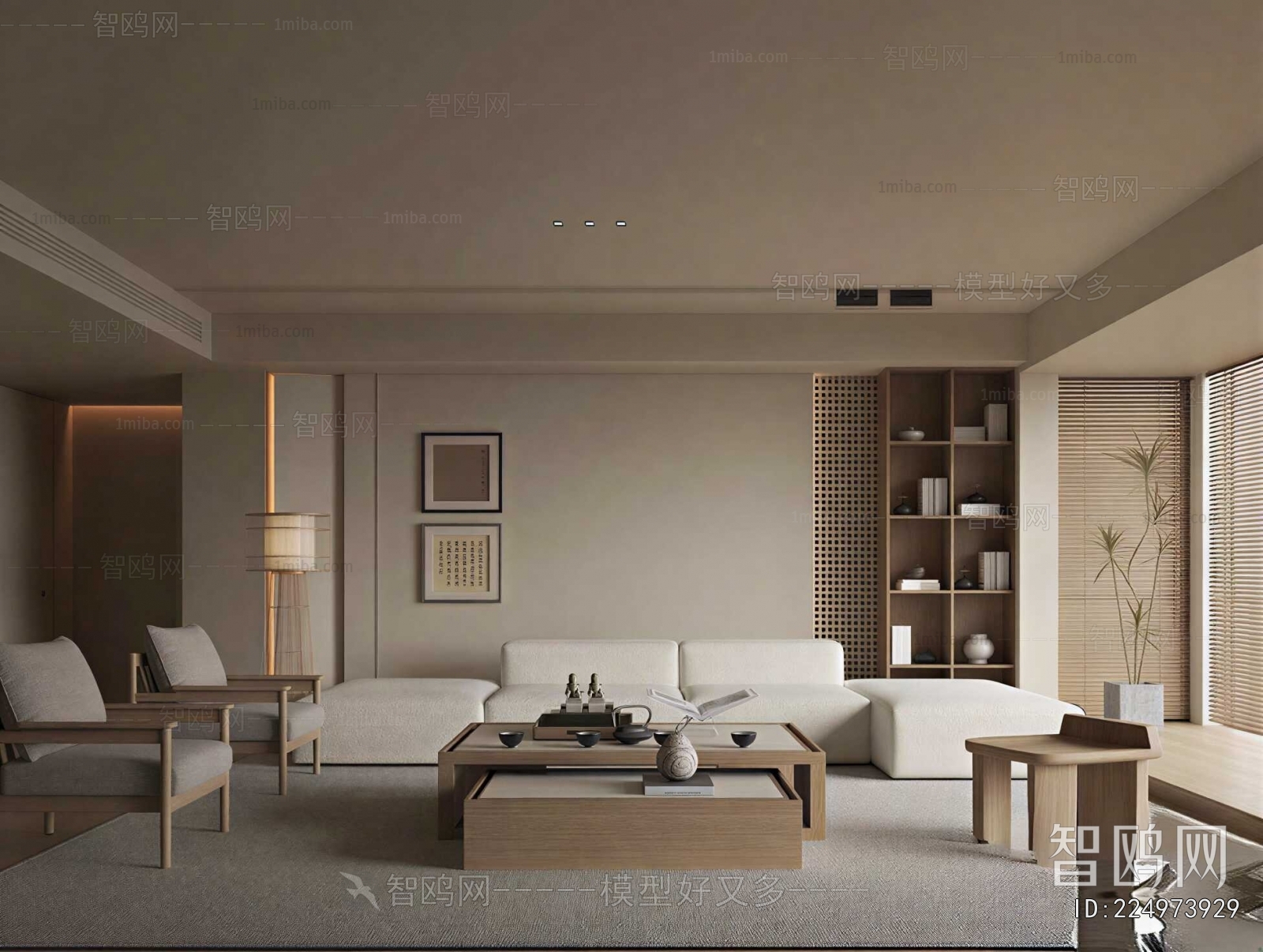 New Chinese Style A Living Room