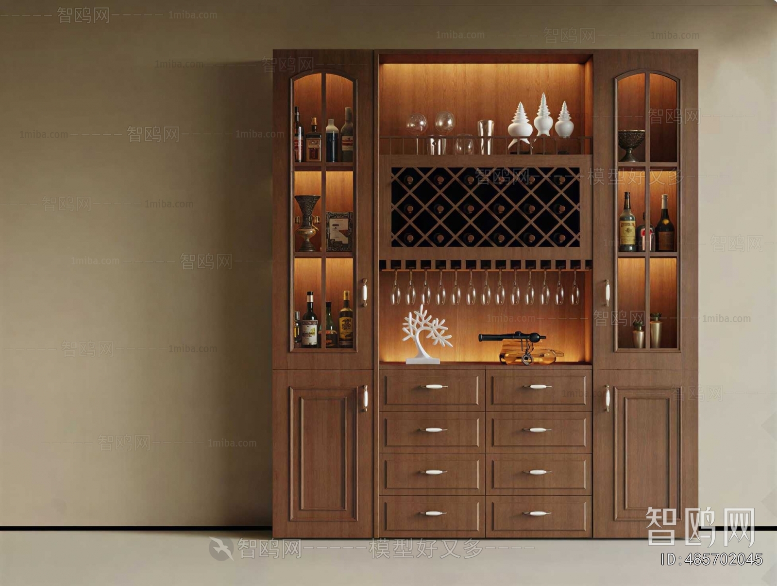 New Chinese Style Wine Cabinet