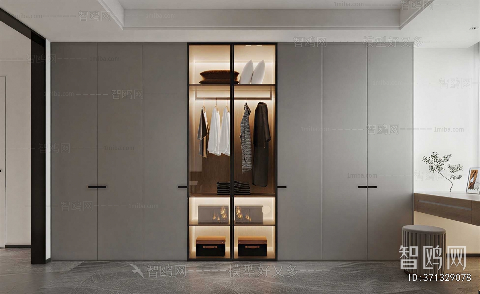 Modern Clothes Storage Area