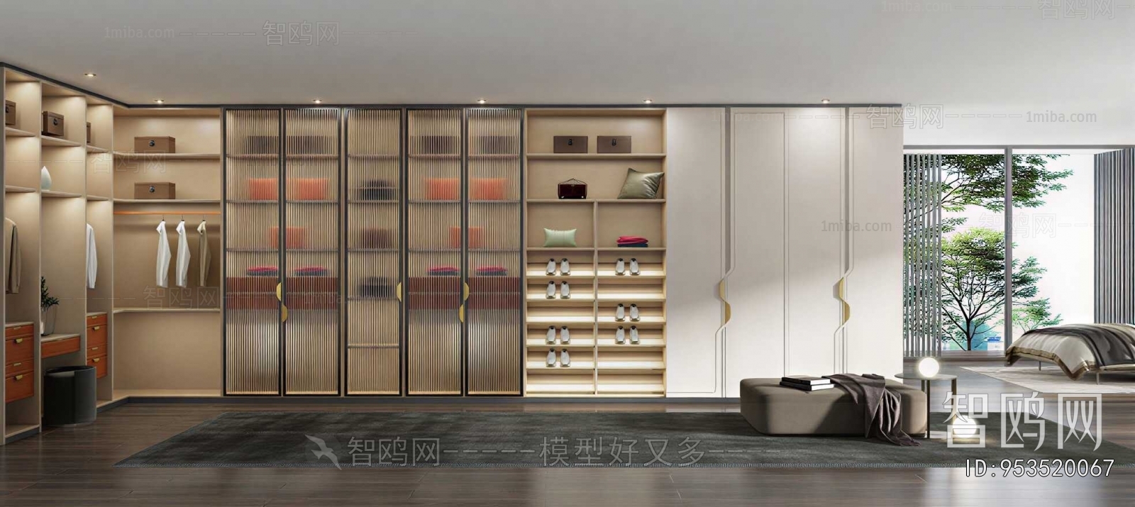 Modern Clothes Storage Area