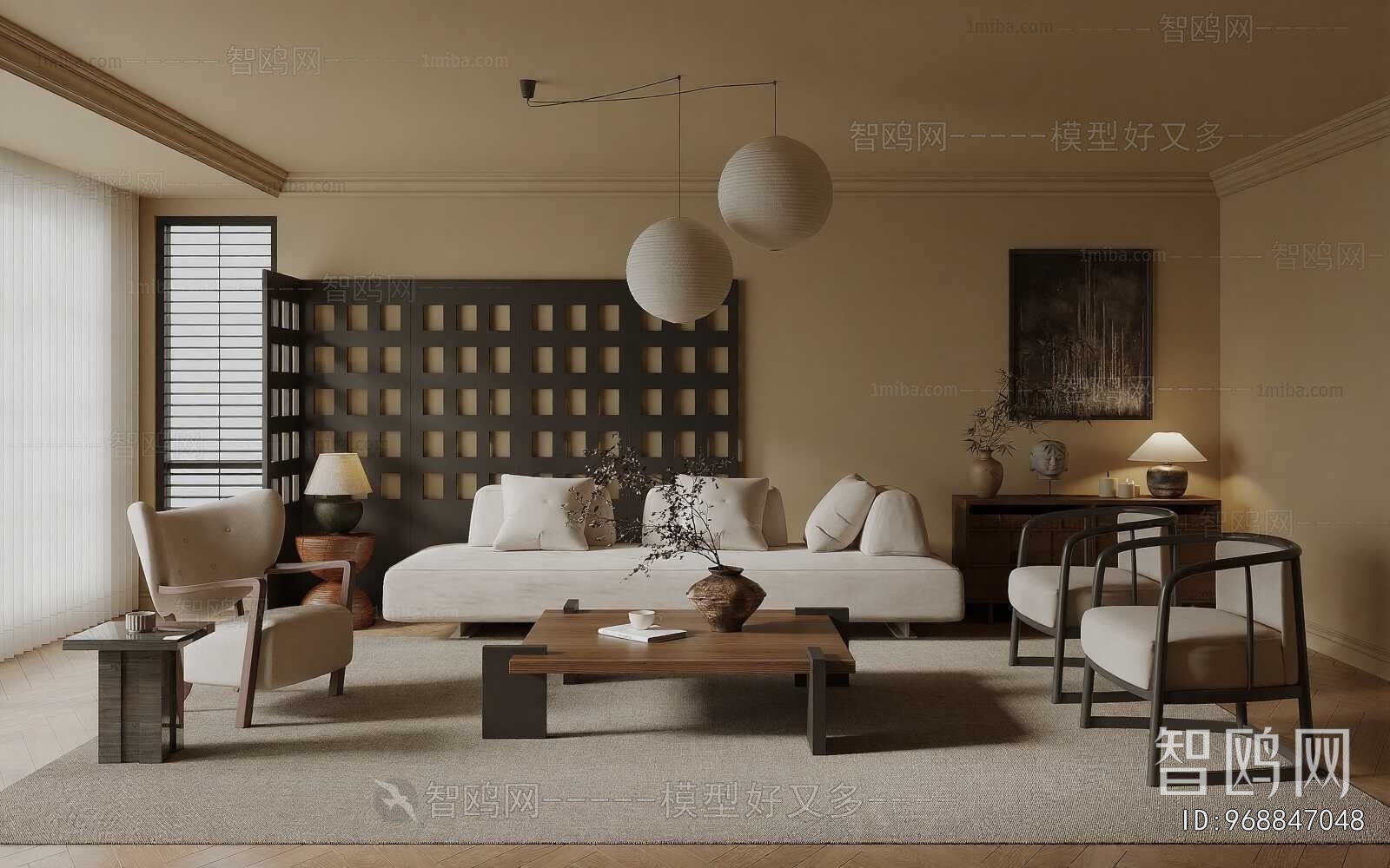 Wabi-sabi Style A Living Room