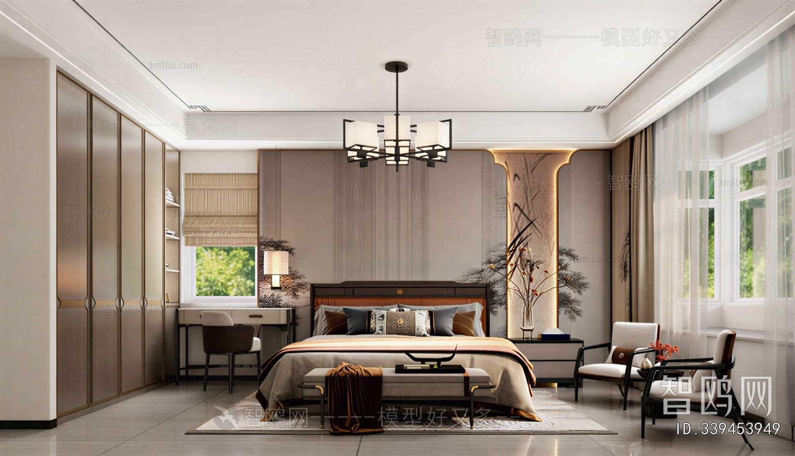 New Chinese Style Bedroom