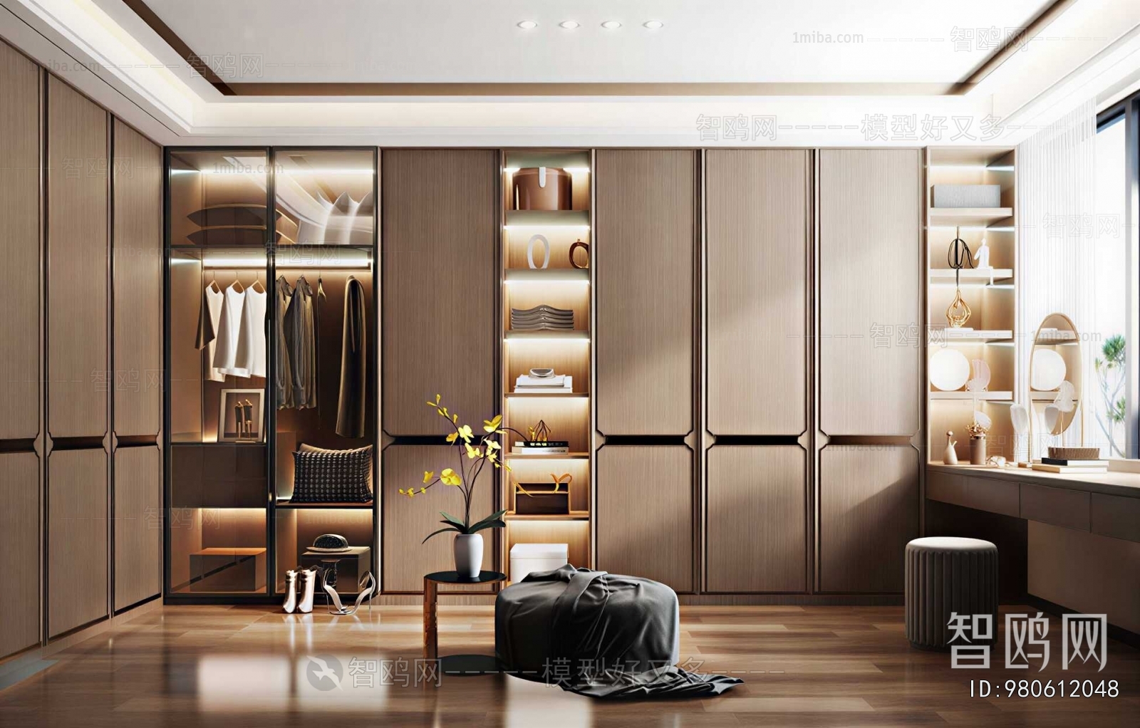 New Chinese Style Clothes Storage Area