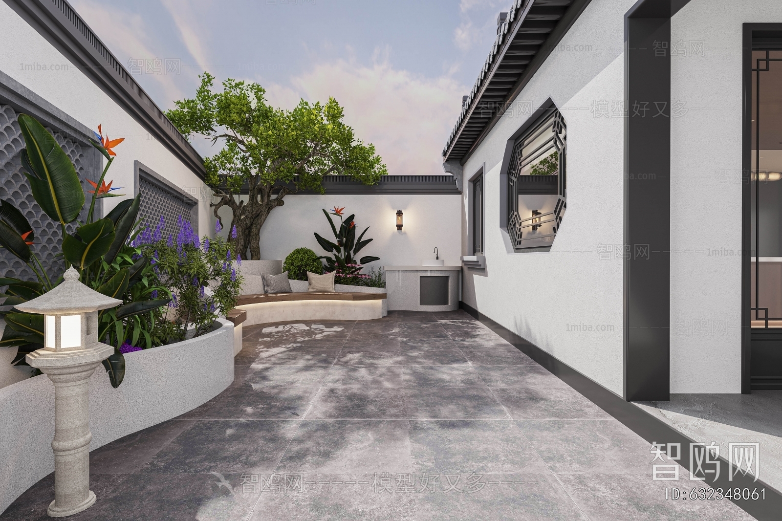 New Chinese Style Courtyard/landscape