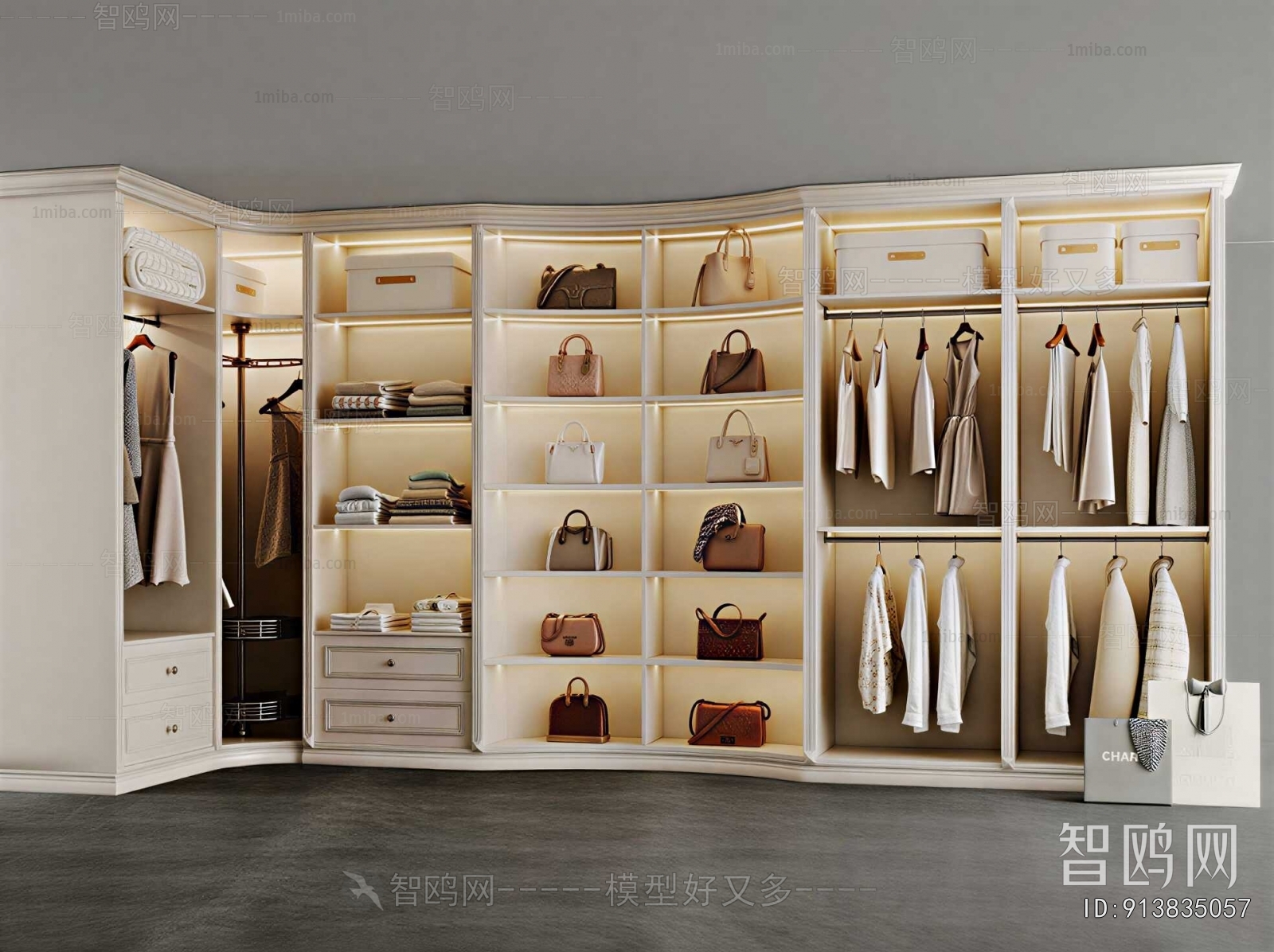 French Style Clothes Storage Area