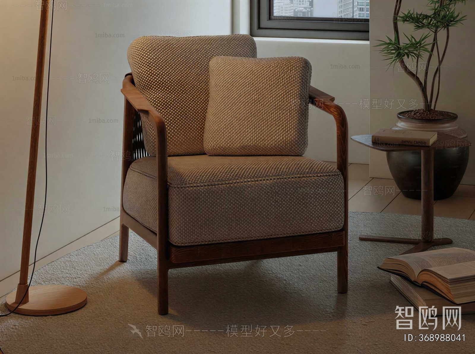 Wabi-sabi Style Single Sofa