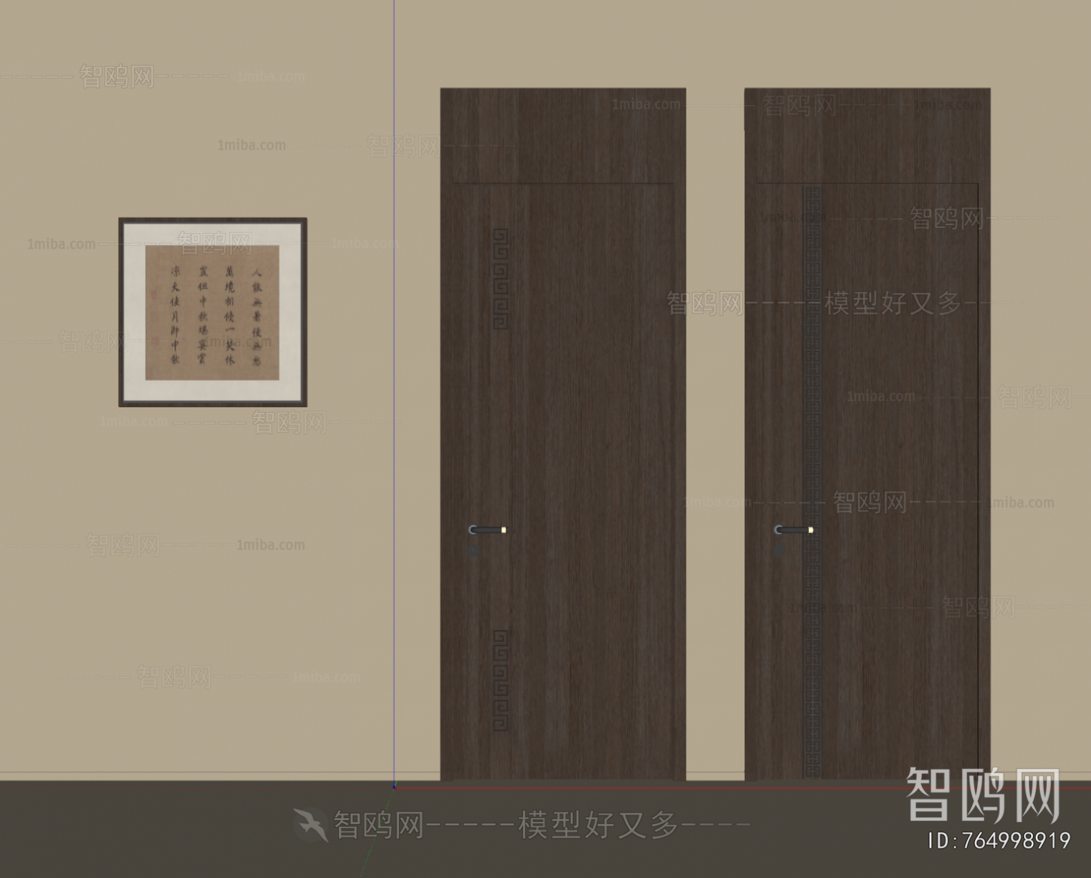 New Chinese Style Single Door