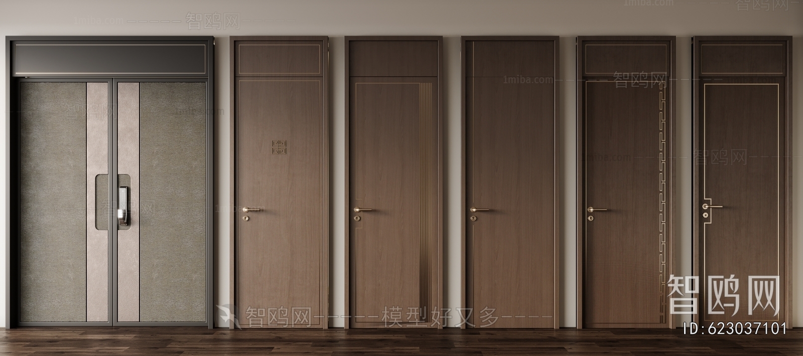 New Chinese Style Single Door