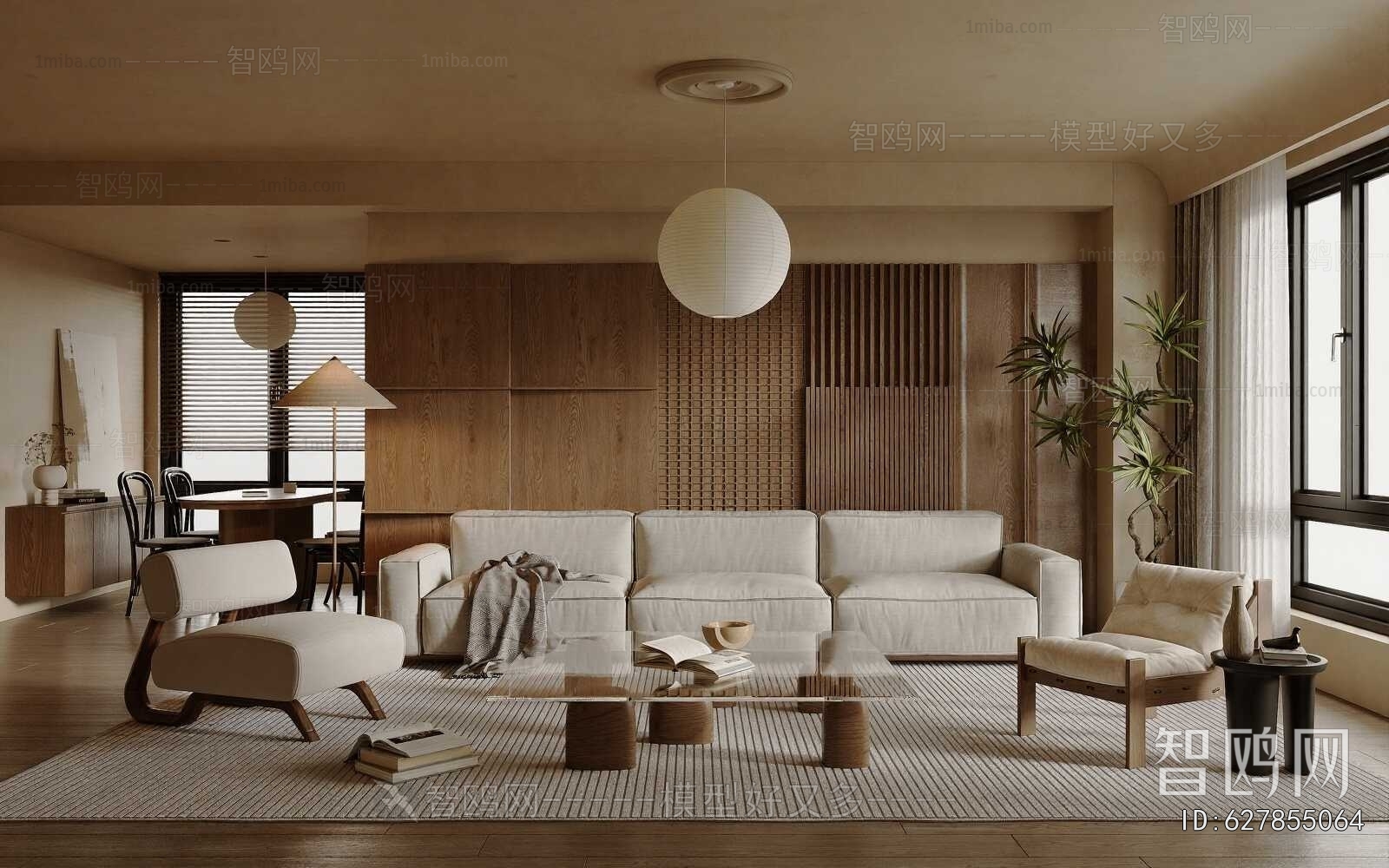 Wabi-sabi Style A Living Room