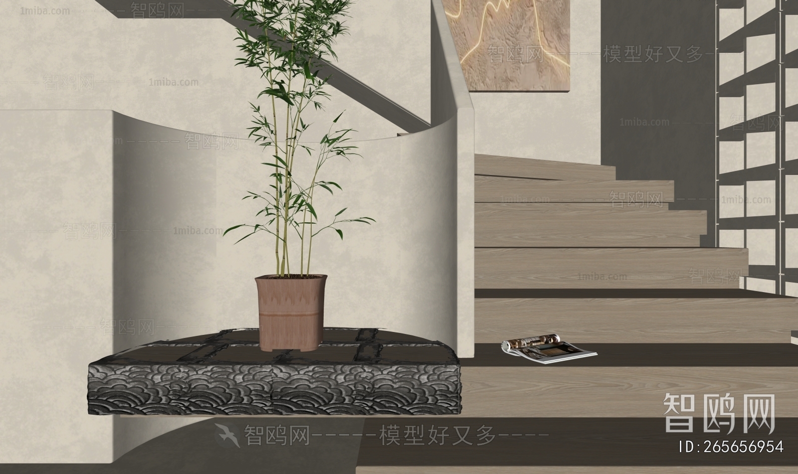 Modern Ground Green Plant Potted Plants