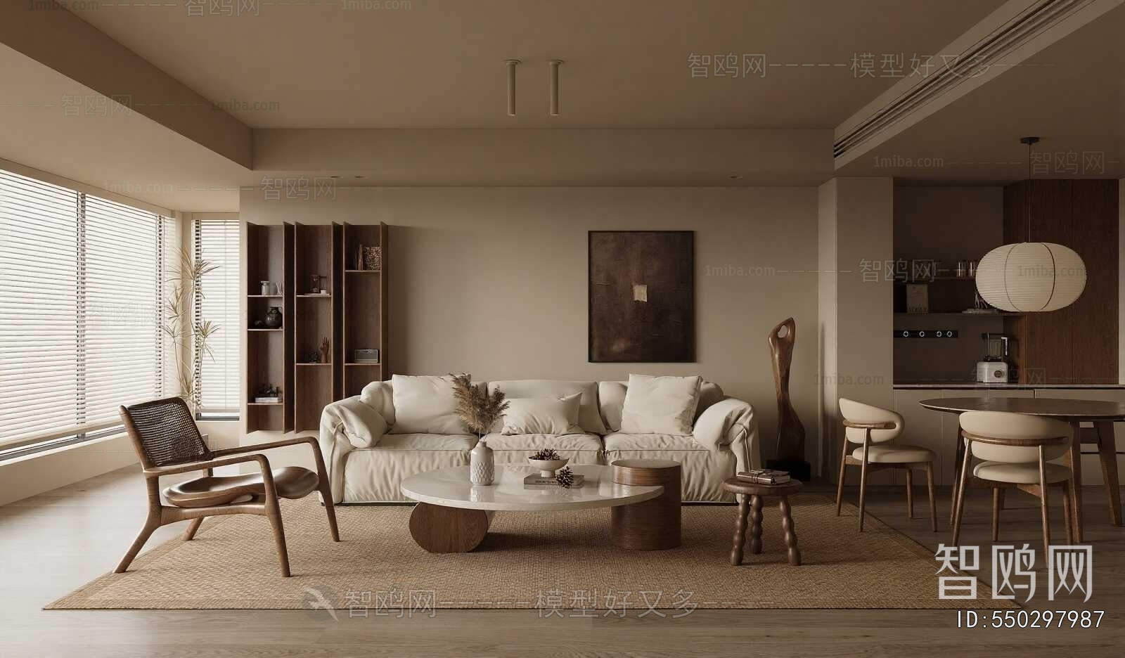 Wabi-sabi Style A Living Room