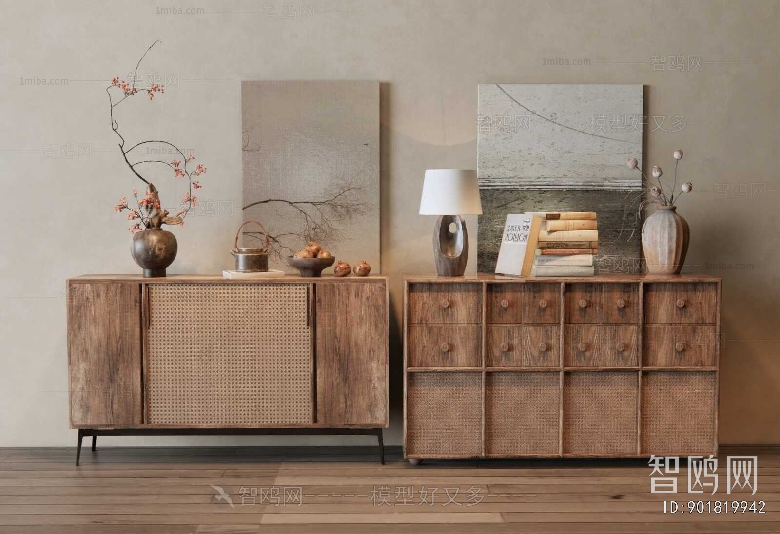 Wabi-sabi Style Entrance Cabinet