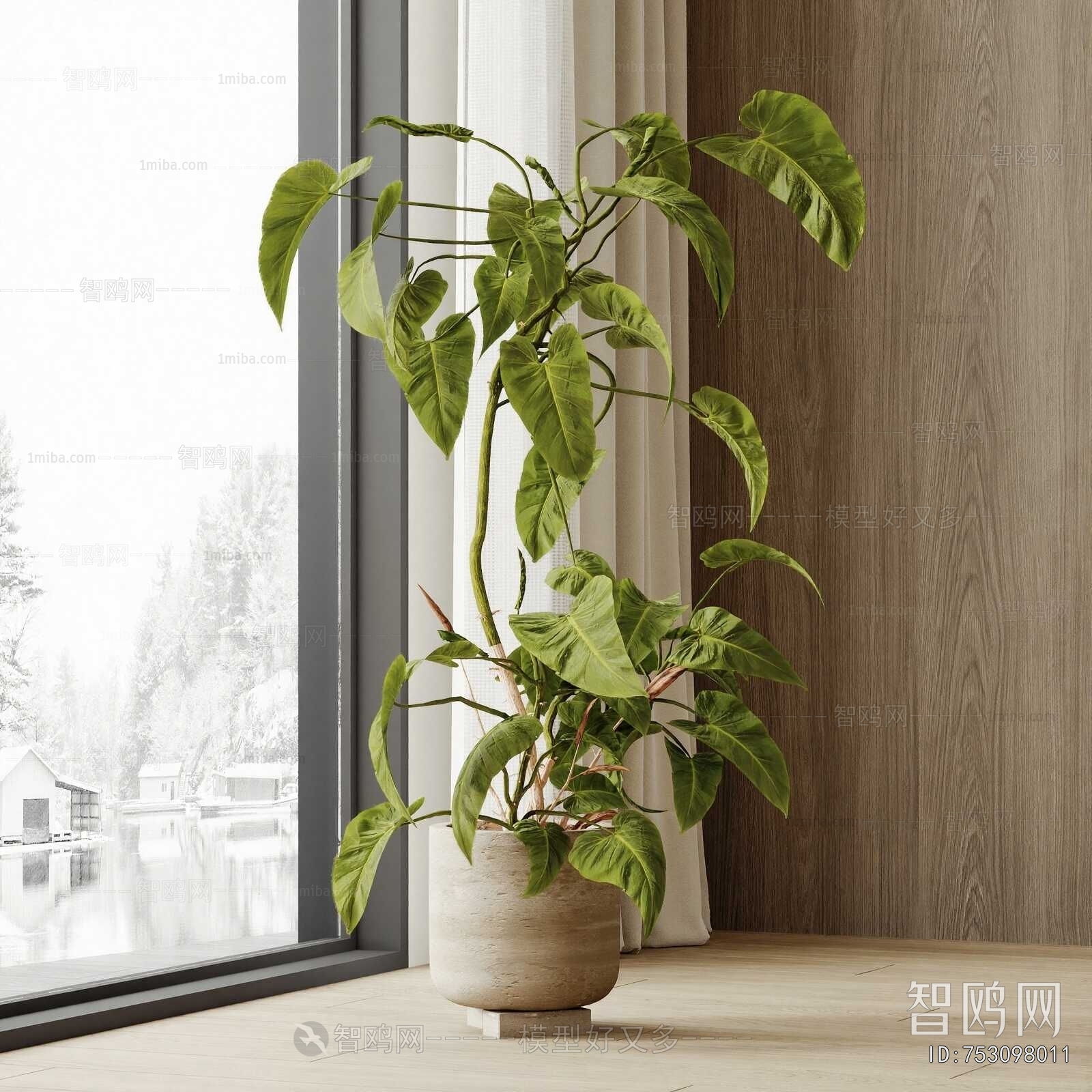 Modern Ground Green Plant Potted Plants