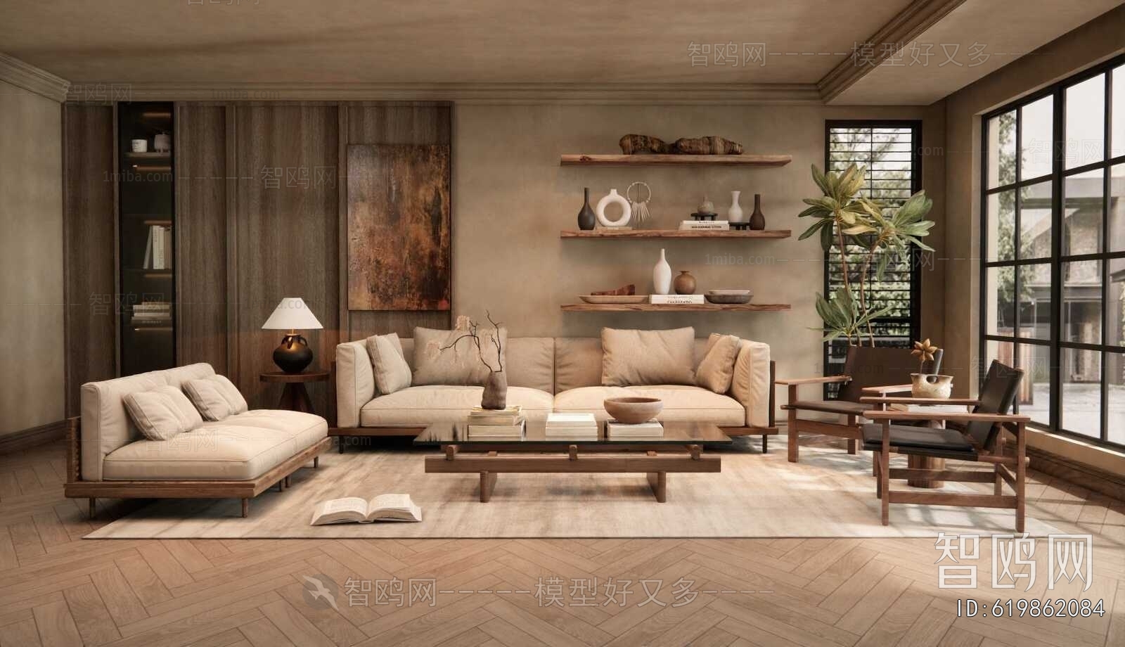 Wabi-sabi Style A Living Room