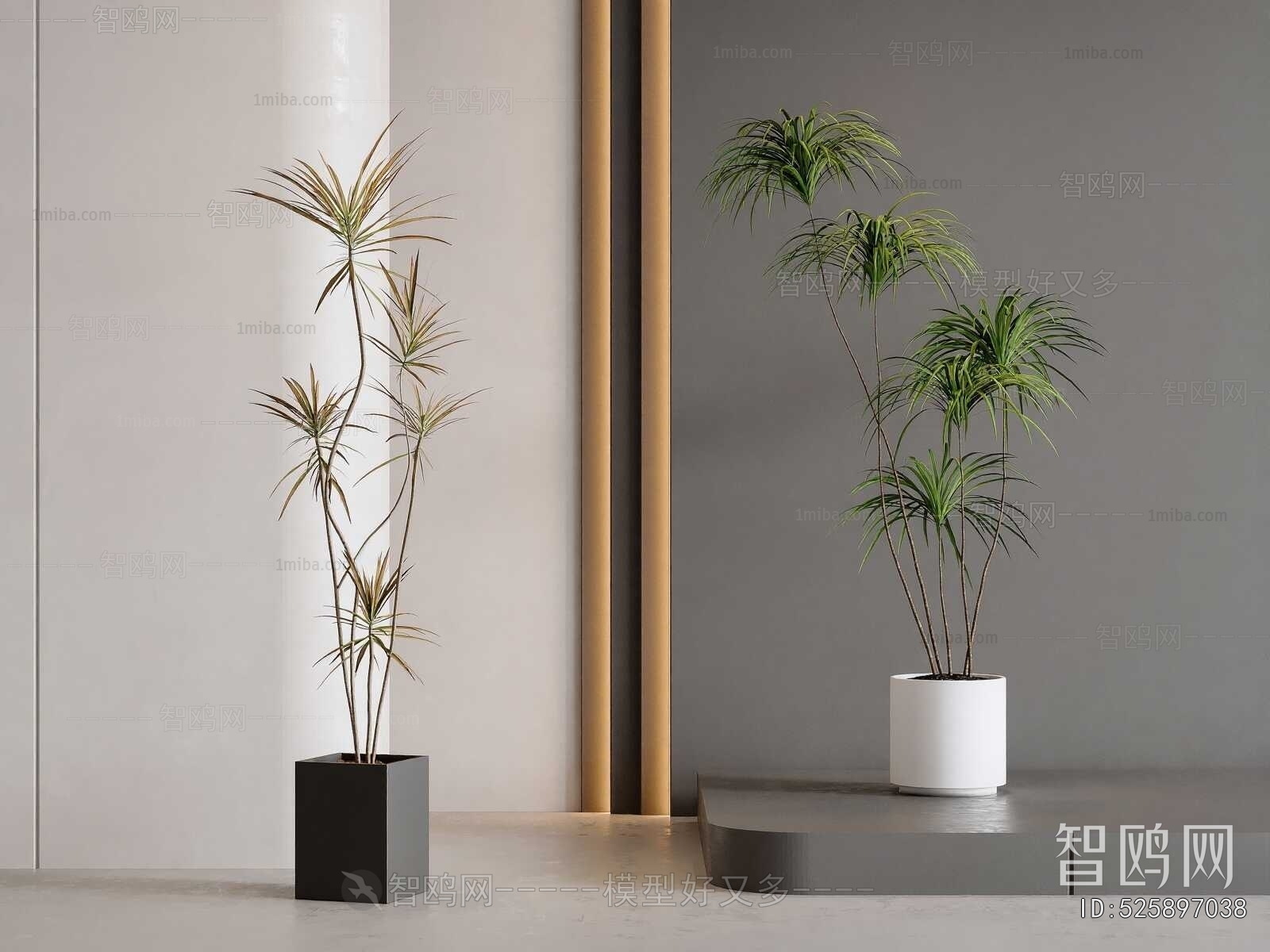 Modern Ground Green Plant Potted Plants