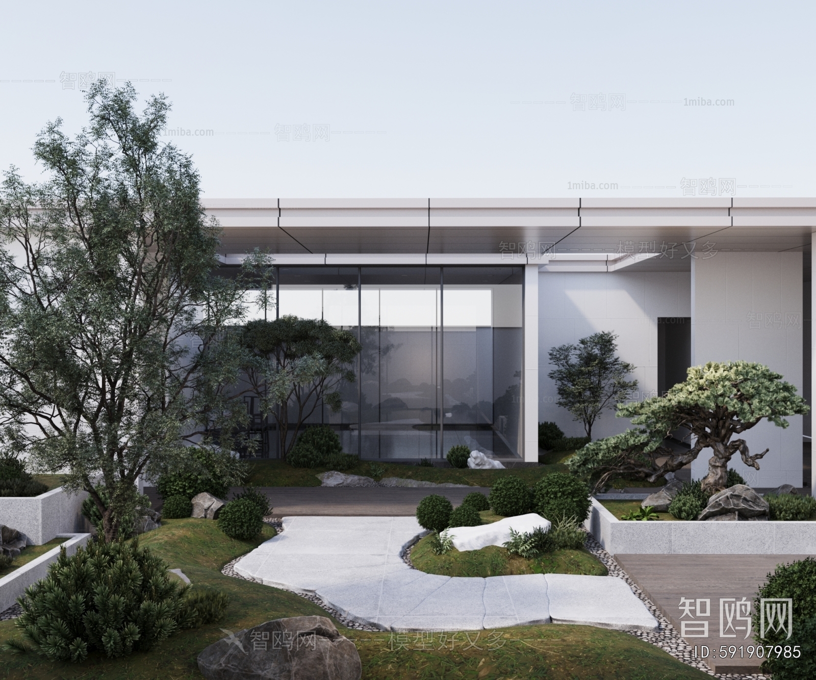 Modern Courtyard/landscape