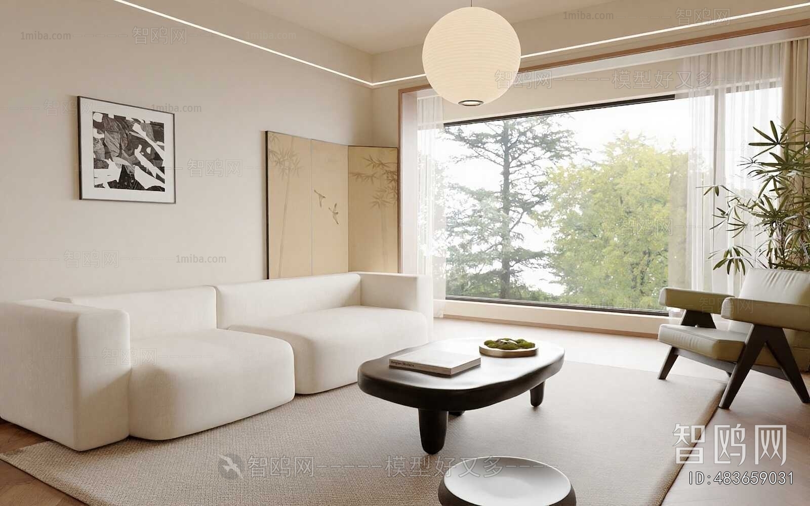 New Chinese Style A Living Room