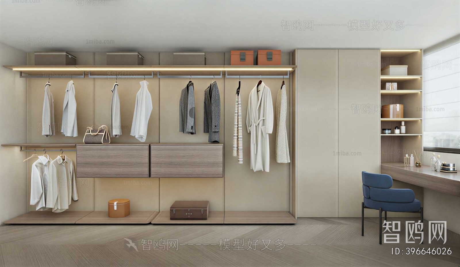 Modern Clothes Storage Area