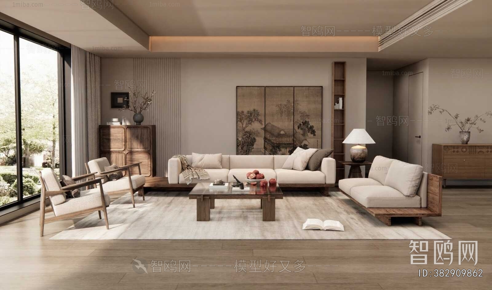 Wabi-sabi Style A Living Room