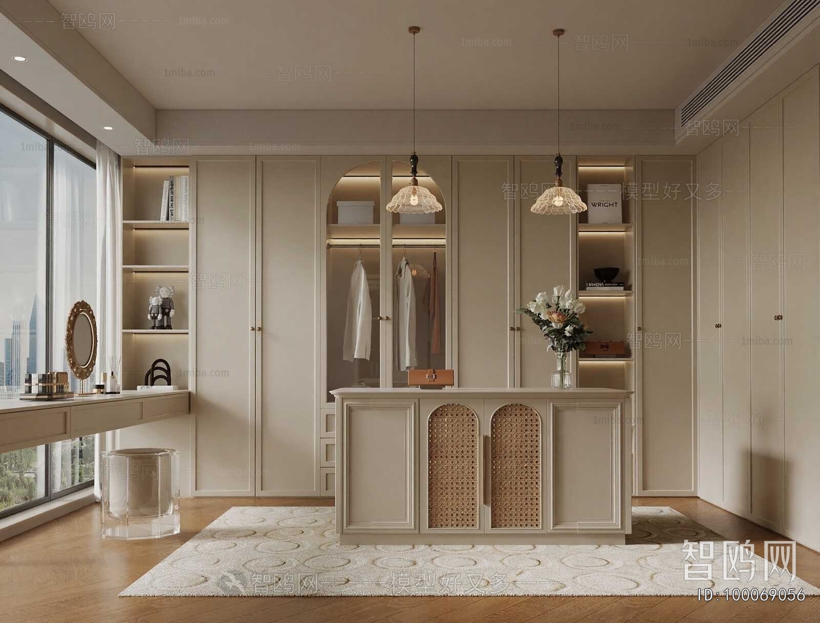 French Style Clothes Storage Area