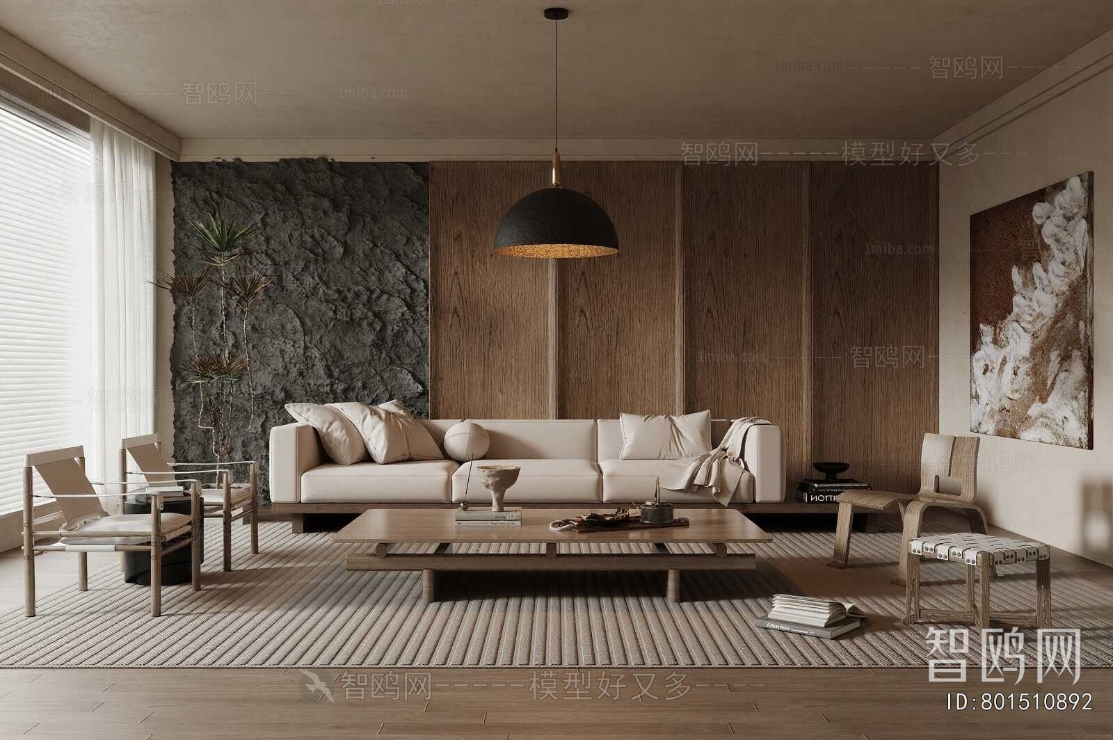 Wabi-sabi Style A Living Room