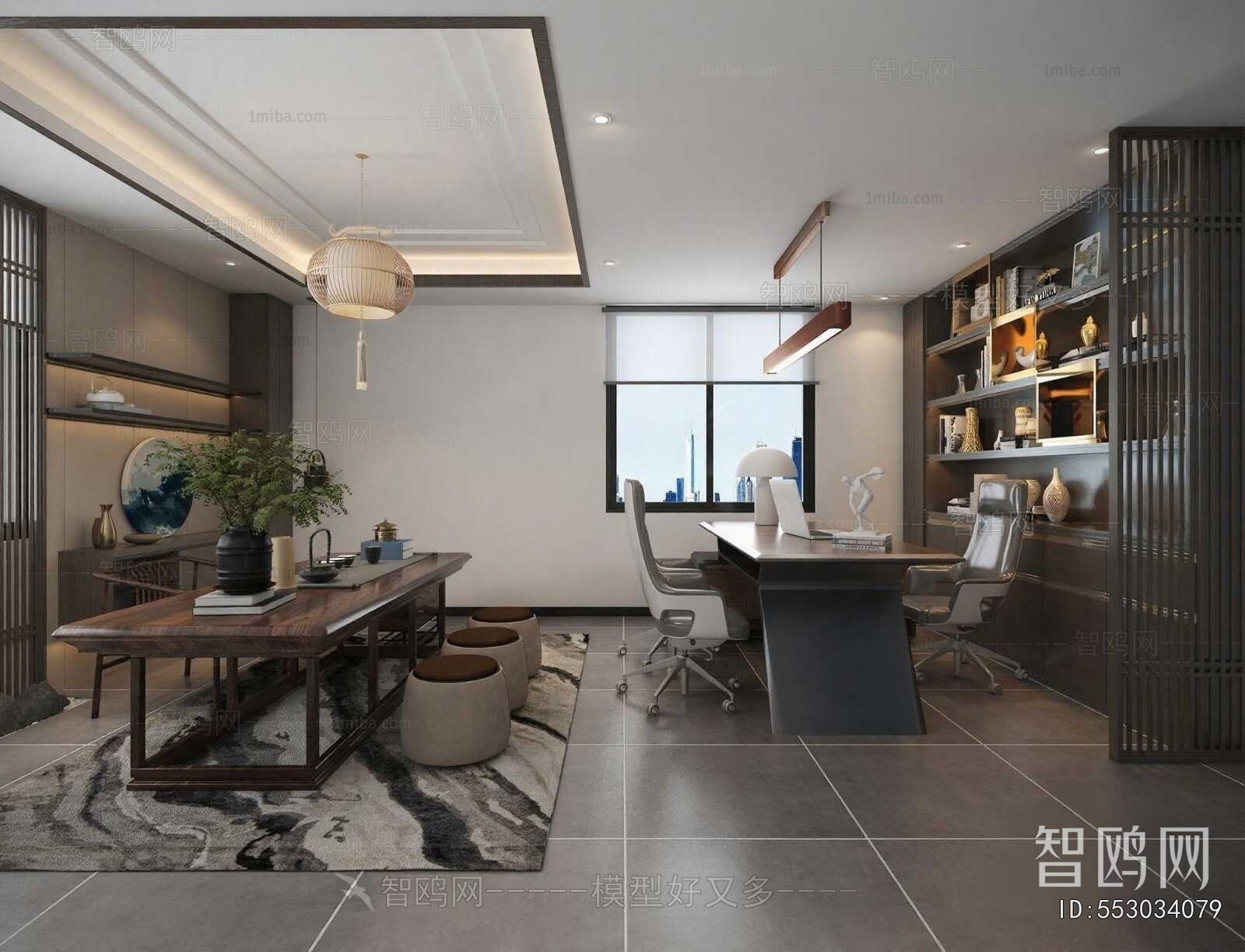 New Chinese Style Manager's Office