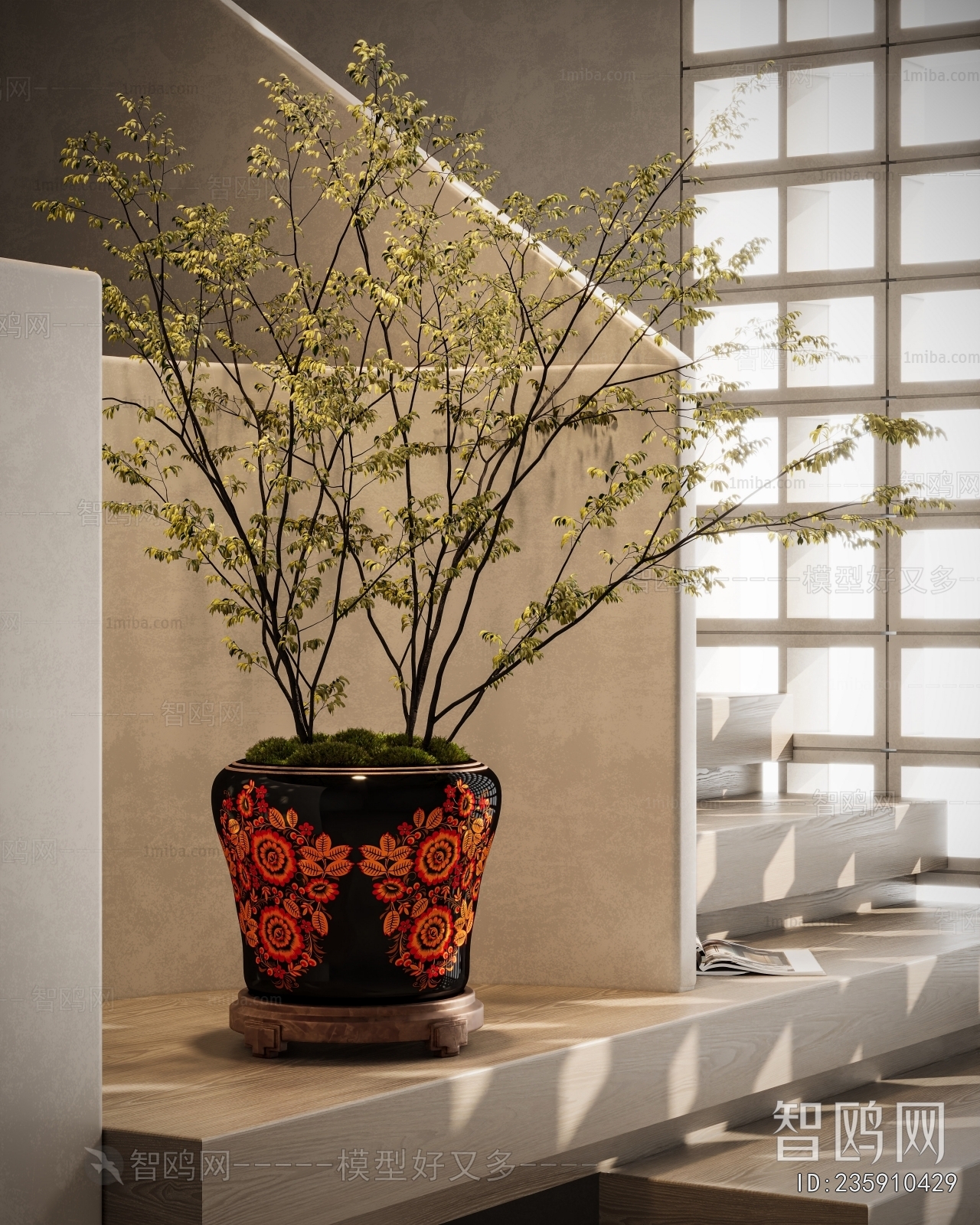 Modern Ground Green Plant Potted Plants