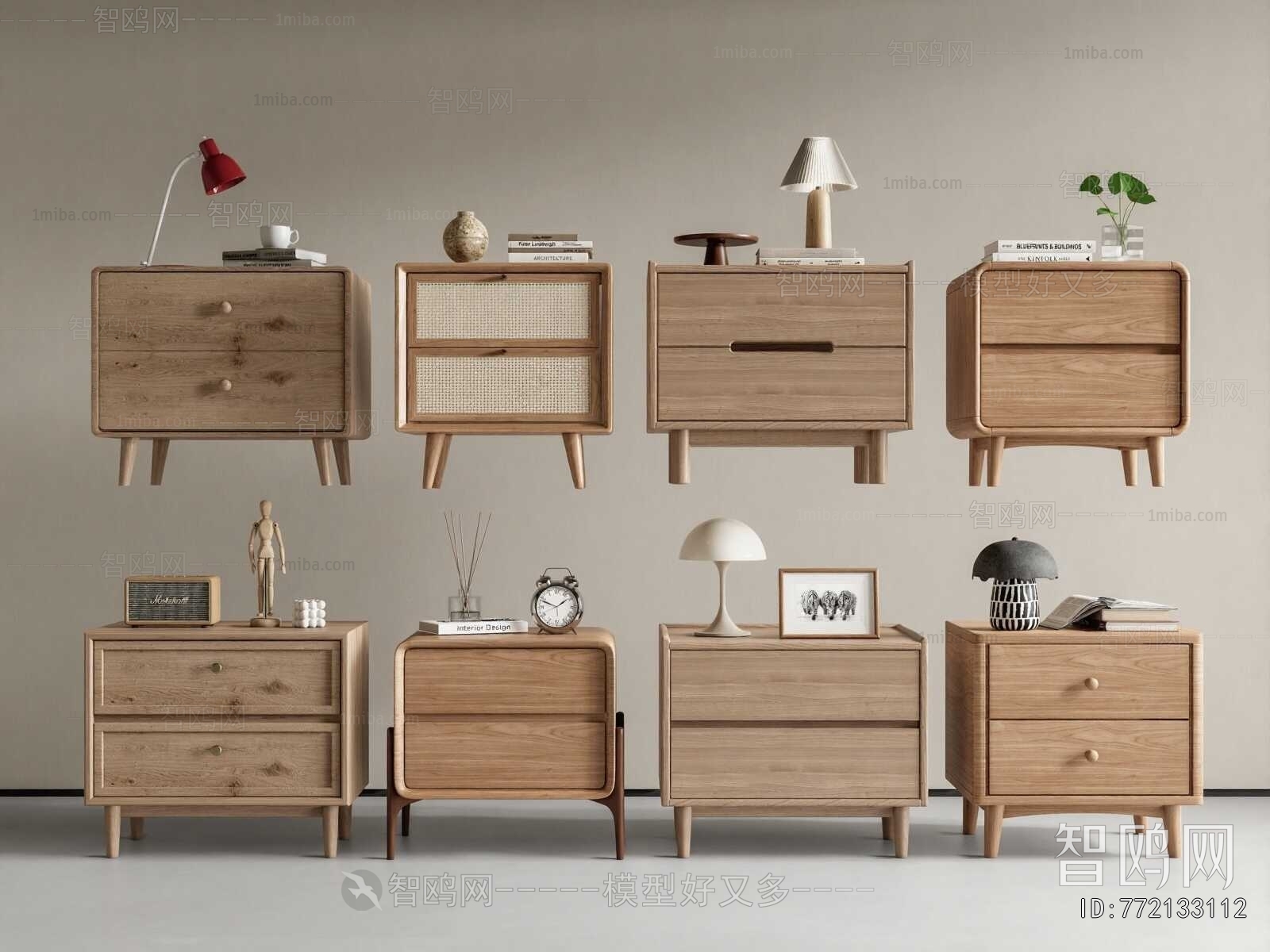 Nordic Style Bedside Cupboard