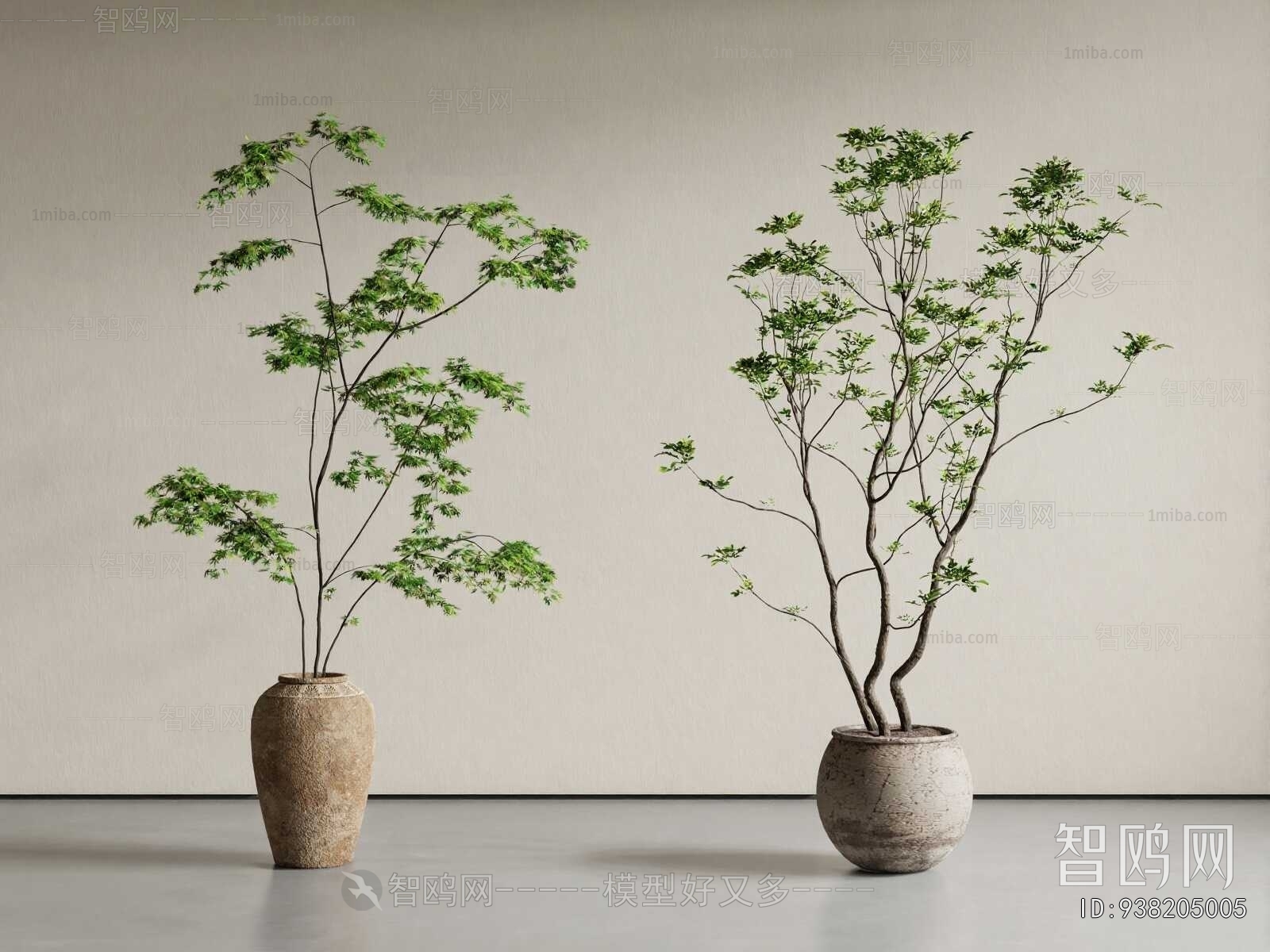 Modern Ground Green Plant Potted Plants