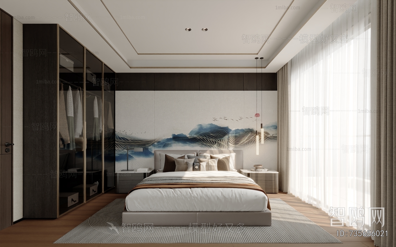 New Chinese Style Bedroom