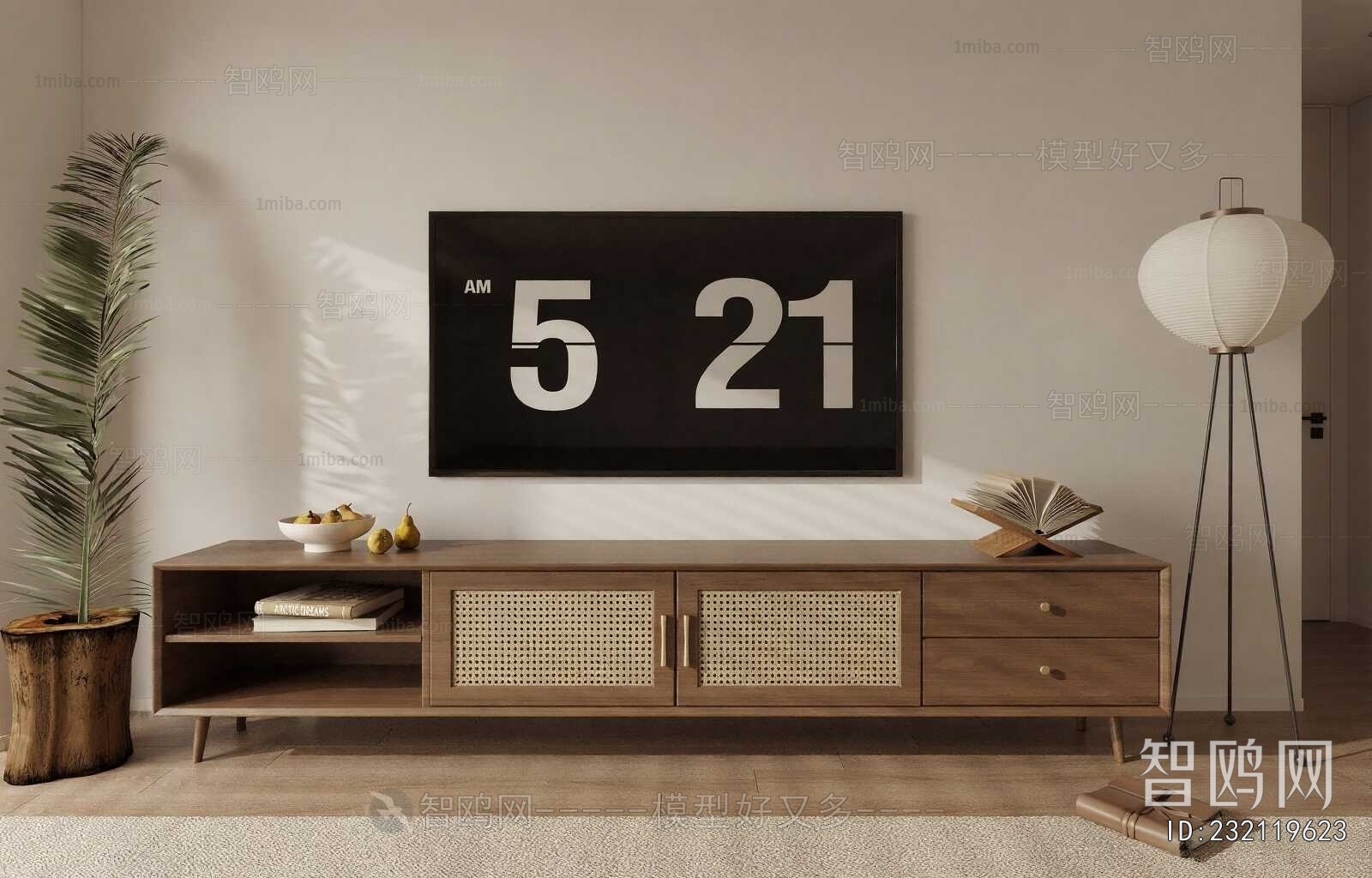 Wabi-sabi Style TV Cabinet