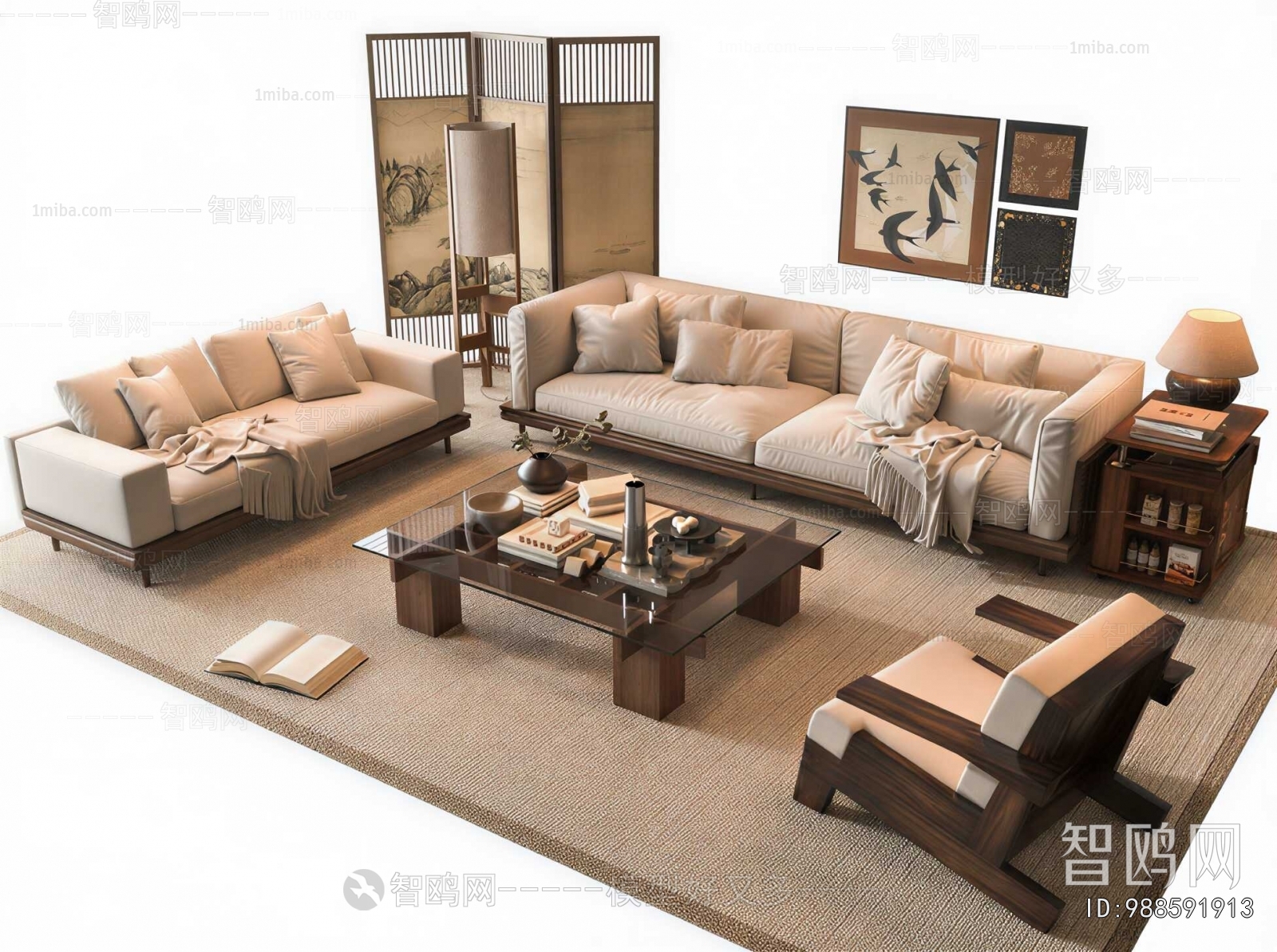 New Chinese Style Sofa Combination